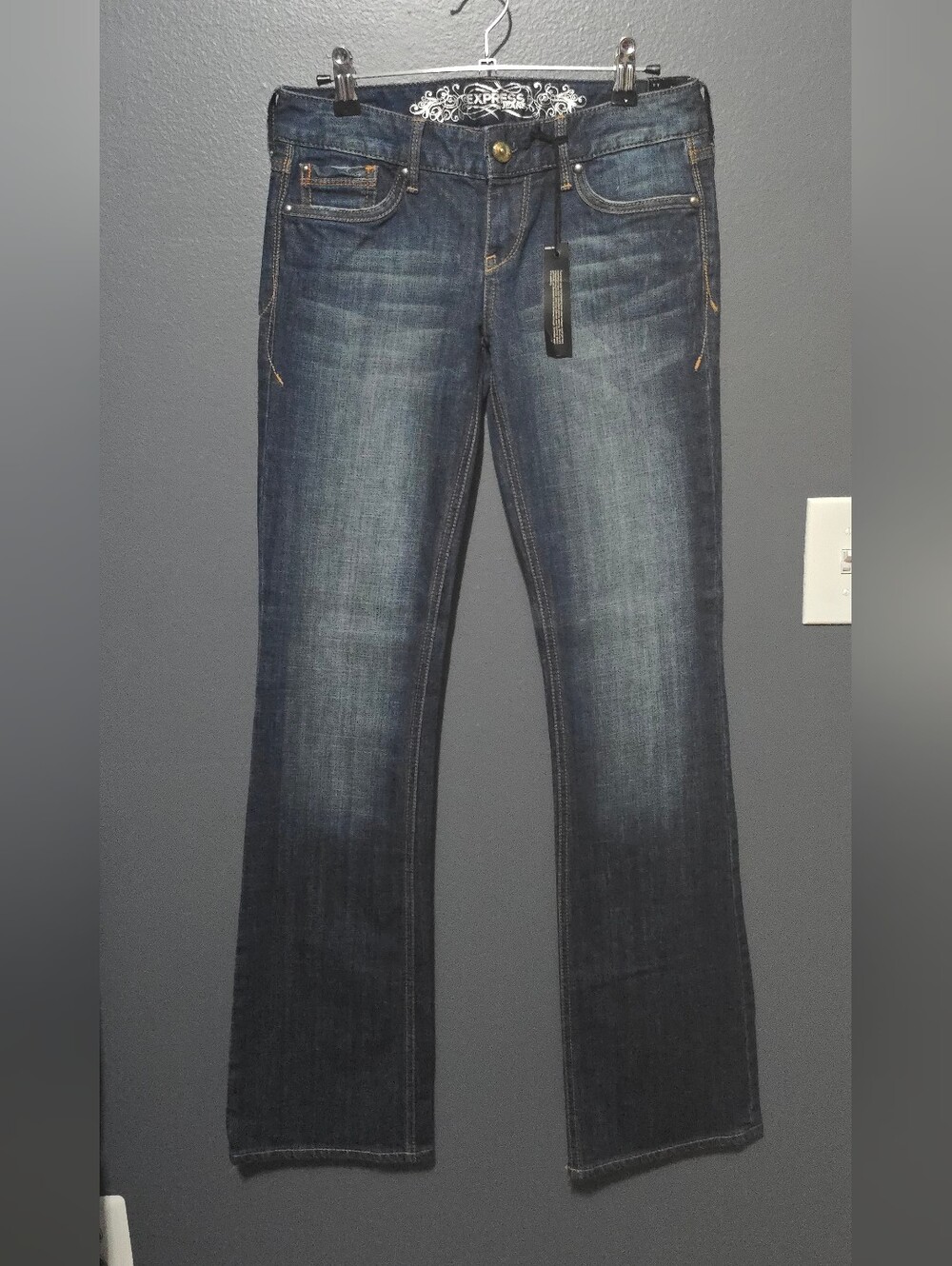 Express Stella Regular Fit Low Rise Boot Cut Jeans